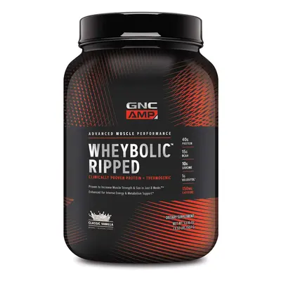 Gnc Amp Wheybolic Ripped, Protéine de lactosérum avec saveur de vanille, 1148.4 g