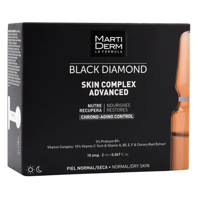 Set avec MartiDerm Black Diamond Skin Complex Advanced, sérum pour le visage, 2 ml x 10 ampoules