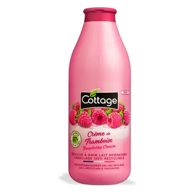 Gel douche lait et framboise, 750 ml, Cottage