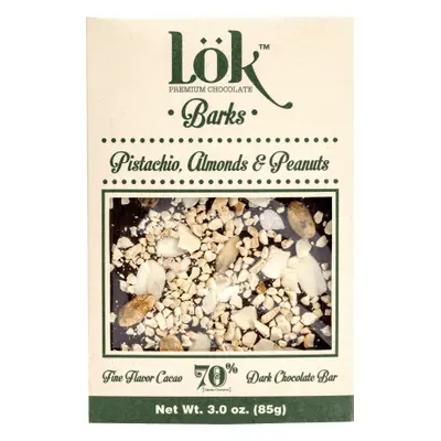 Lök Premium chocolat avec pistaches et noisettes, 85 g