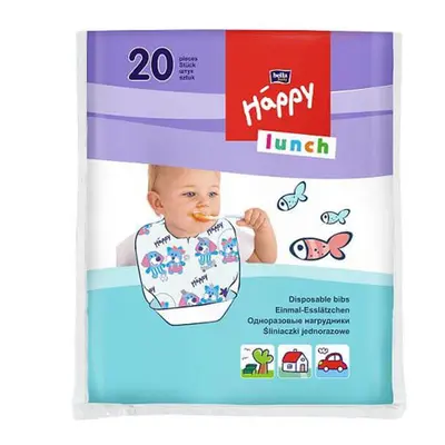 Bella Baby, bavoirs jetables, Happy Lunch, 20 pièces