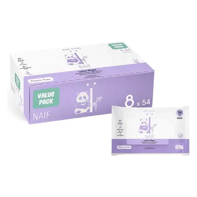 NAÏF Lingettes humides pour bébés et enfants 8×54 pcs, lingettes humides