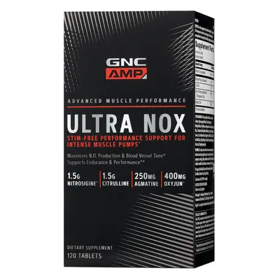 Gnc Amp Ultra Nox, Formule de Pompage Musculaire et Oxyde Nitrique 120 Tb