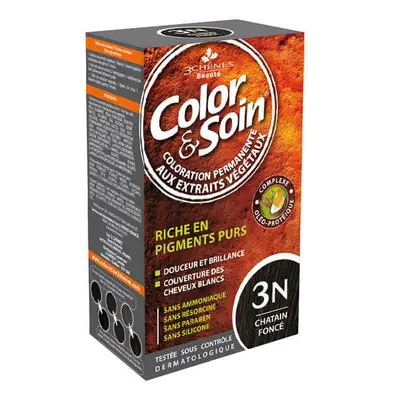 Color&Soin, teinture pour cheveux, 3N, châtain foncé, 135 ml