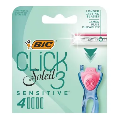 Rasoir féminin Click Soleil Sensitive, 4 pièces, BIC