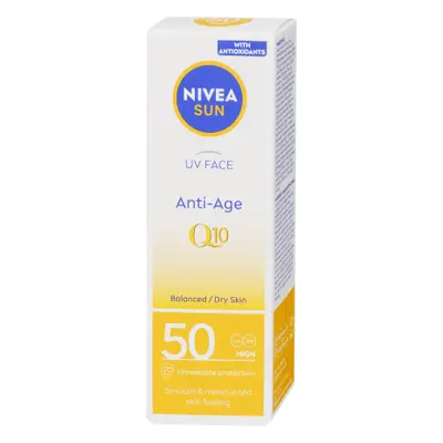 Nivea Sun Crème solaire pour le visage SPF50, 50 ml