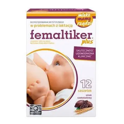 Femaltiker Plus, goût chocolat, 12 sachets