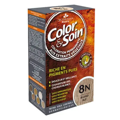 Color&Soin, teinture pour cheveux, 8N blond de blé, 135 ml