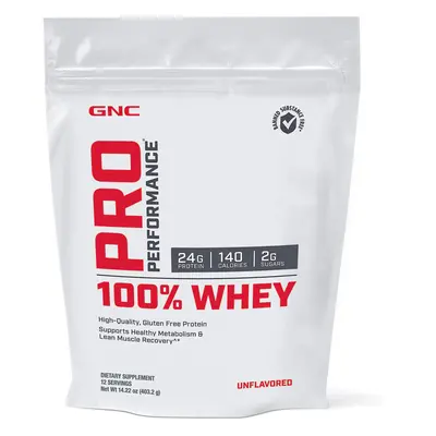 Gnc Pro Performance 100% Whey, Protéine de lactosérum sans arôme, 403.2g