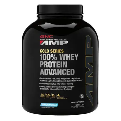 Gnc Amp Gold Series 100% Whey Protein Advanced, Protéine de lactosérum avec saveur de vanille, 2