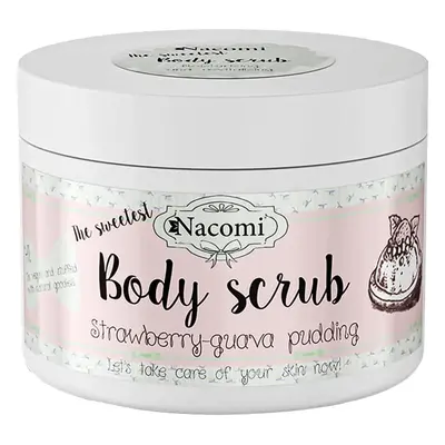 Nacomi, gommage au sucre naturel pour le corps, pudding à la fraise, 200 g