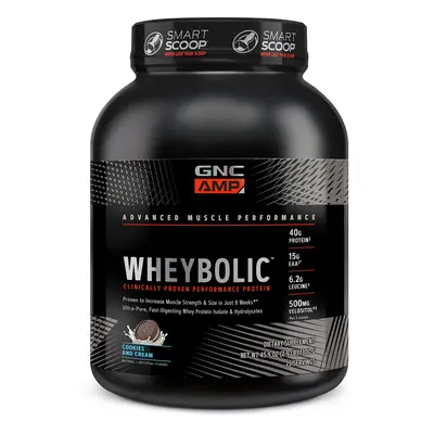 Gnc Amp Wheybolic, protéines de lactosérum, arôme biscuit et crème, 1300 g