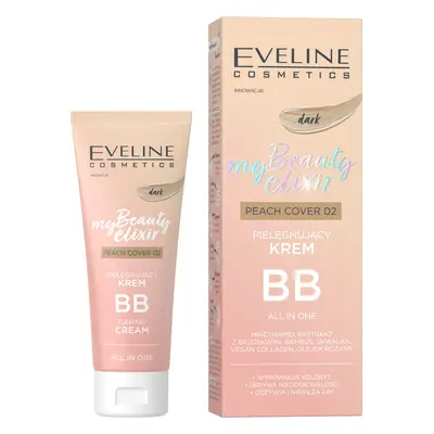 Eveline Cosmetics My Beauty Elixir, BB crème de soin, couverture pêche n° 02 foncé, 30 ml