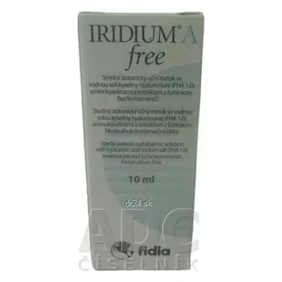 IRIDIUM A free Solution oculaire isotonique stérile 1×10 ml