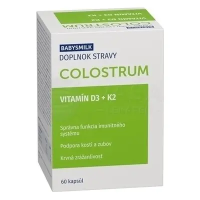 Babysmilk Colostrum + Vitamine D3+K2 1×60 cps, complément alimentaire