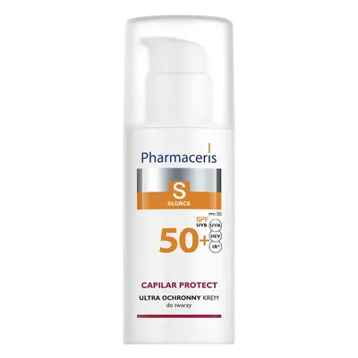 Pharmaceris S Capilar & Sun Protect, crème protectrice, peau vasculaire et couperose SPF 50+, 50