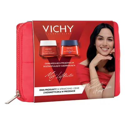 Vichy Liftactiv Collagen Specialist set, crème anti-rides, 50 ml + crème de nuit, 50 ml + trouss