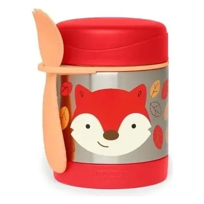 SKIP HOP Zoo Thermos alimentaire avec cuillère et fourchette Fox, 12 m+ 1×325 ml, thermos alimen