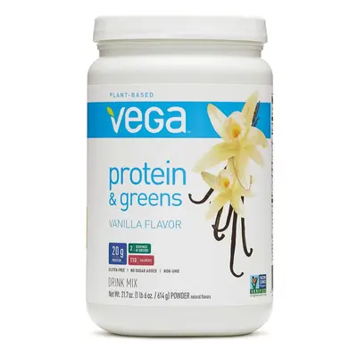 Vega Protein And Greens, protéines végétales et légumes verts, arôme vanille, 614 g