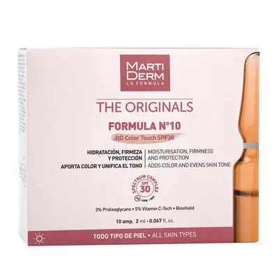 MartiDerm The Originals Formula Nᵒ10 HD Color Touch, sérum hydratant et raffermissant, SPF 30, 2