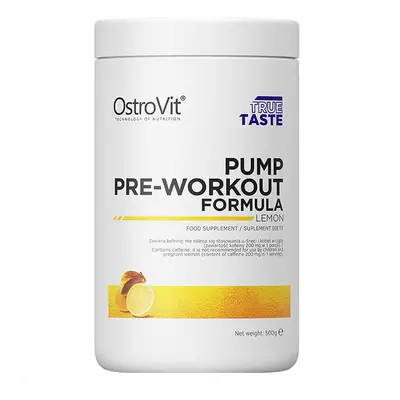 OstroVit Pump Pre-Workout Formula, goût citron, 500 g