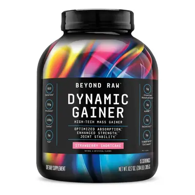 Gnc Beyond Raw Beyond Raw Dynamic Gainer High-tech Mass Gainer, Protein Gainer With Strawberry S