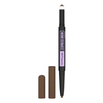 Maybelline Express Brow Satin Duo, crayon à sourcils double face, 025 Brunette, 1 pièce