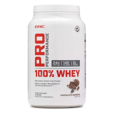 Gnc Pro Performance 100% Whey, Protéines de lactosérum, Arôme Chocolat, 887.5g