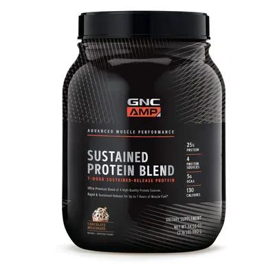 Gnc Amp Sustained Protein Blend, mélange de protéines aromatisé au chocolat, 980 g