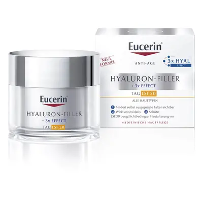 Eucerin Hyaluron-Filler, crème de jour anti-rides à l'acide hyaluronique, tous types de peau, SP