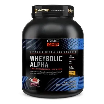 Gnc Amp Wheybolic Alpha Myotor, Protéine de lactosérum avec arôme de fraise et de crème fouettée