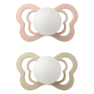 BIBS Couture sucette orthodontique en caoutchouc naturel 2pcs 1×1 pcs - taille 1, blush night/va