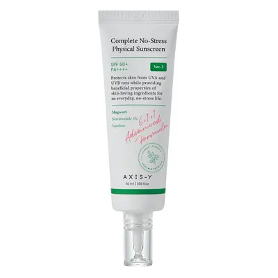 Axis-y Complete No-Stress Physical Sunscreen V3, crème solaire pour le visage, SPF 50+, 50 ml