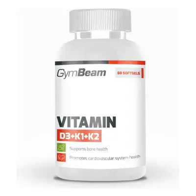 Gymbeam vitamine d3+k1+k2 non aromatisée 120cps 120 gélules non aromatisées