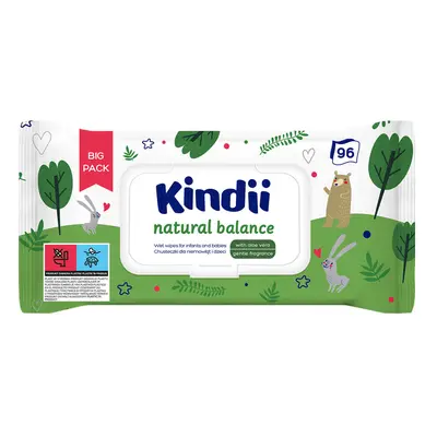 Kindii Natural Balance, lingettes humides pour bébés et enfants, 96 pièces