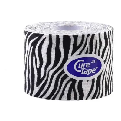 CureTape Art Zebra Black, bande kinésiologique, 5 cm x 5 m, 1 pc