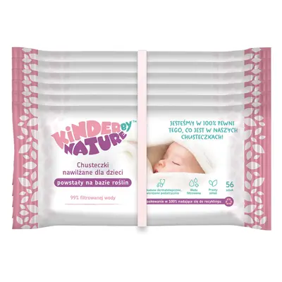 Kinder by Nature, lingettes humides pour bébés et enfants, 6 x 56 pièces