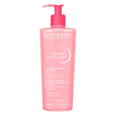 Bioderma Sensibio Gel Moussant, gel micellaire apaisant pour laver le visage, peaux sensibles et