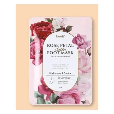 Petitfee & Koelf Masque de satin pour les pieds aux pétales de rose 16 g / 2 pcs 1×16 g / 2 pcs