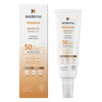 Sesderma Repaskin Silk Touch, crème solaire pour le visage, SPF 50, 50 ml