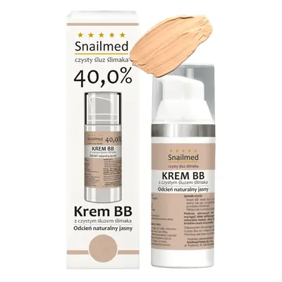 Snailmed Pure Snail Mucus 40%, crème BB régénérante, teinte claire, 30 ml