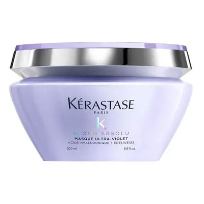 Masque violet pour cheveux blonds et décolorés Blond Absolu Masque Ultra-Violet, 200 ml, Kerasta