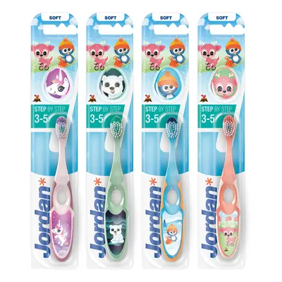 Jordan, brosse à dents pour enfants, Step by Step 3-5 ans, souple, 1 pièce