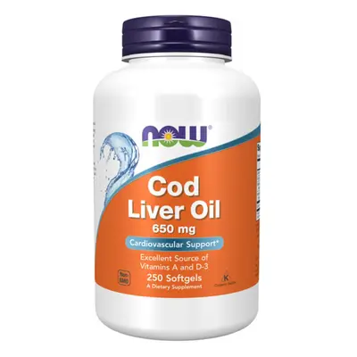 Now Foods Cod Liver Oil, huile de foie de morue, 250 capsules molles