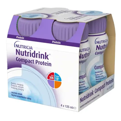 Nutridrink protéine compacte au goût neutre, 4 x 125 g, Nutricia