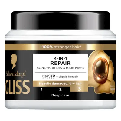 Schwarzkopf GLISS 4 in 1 Masque capillaire réparateur, 400 ml