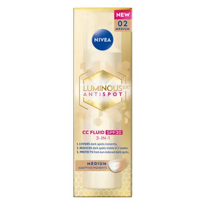 Nivea Luminous Anti Spot 3-en-1 anti-pigmentation CC cream, medium, SPF 30, 40 ml