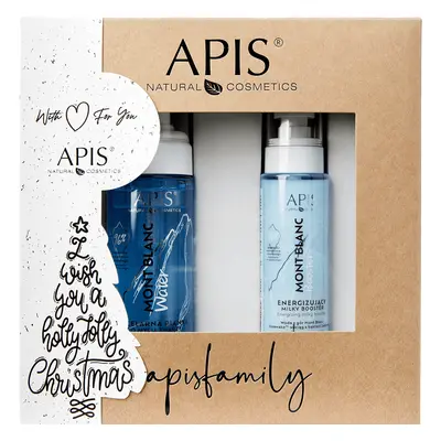 Coffret Apis Mont Blanc, mousse micellaire nettoyante pour le visage, 150 ml + crème hydratante 