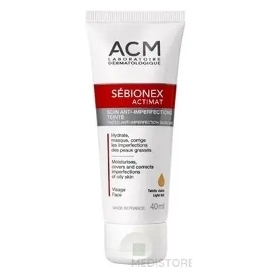 ACM SÉBIONEX ACTIMAT Crème colorée 1×40 ml pour les peaux à problèmes