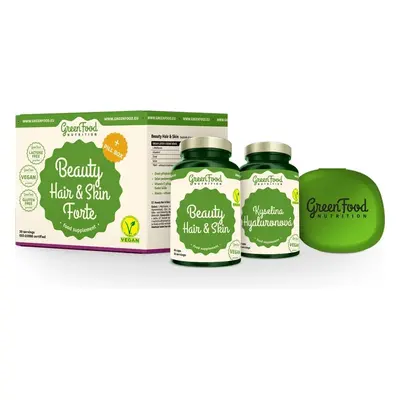 GreenFood Nutrition BEAUTY BEAUTY HAIR&SKIN Forte+Pillbox 1×1set